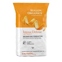 Avalon Organics 인텐시브 디펜스 with 비타민 C 디톡시파잉 타월렛, 30매입, 1개