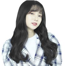 가발매니아 에어펌 61cm 오픈반가발 리얼하프피스(제디원사) u자형가발, 다크블랙