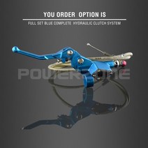 유압리프트 Powerzone 유압 클러치 1200mm 레버 마스터 실린더 125-250cc 수직 엔진 오프로드 바이크 오토, 01 Blue Hydraulic Kit