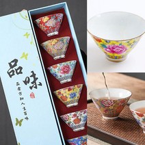 전통 다기 찻잔 6P세트(55ML) 녹차다기 1인용다기 다도세트