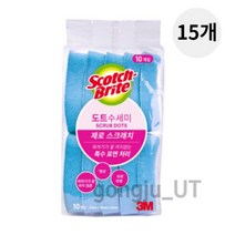 쓰리엠 제로 스크래치 도트 수세미 블루 10개입 15개, 상세페이지 참조