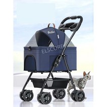 경량 개모차 접이식 강아지 유모차 냥모차 산책용 웨건 견모차, 미디엄그린전륜유니버셜방향분리가능