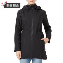 MONSTER VALLEY 여성용 롱 레인 코트 경량 재킷 방수 윈드브레이커 후드 재킷 블루. 424278, 01-black