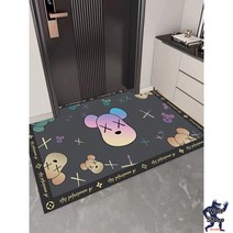 현관코일매트 빈티지 베란다 바닥매트 유럽식 매트 목욕탕 인테리어 PVC 미끄럼방지, N명성