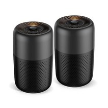 침실용 TPLMB 공기 청정기 2팩 H13 HEPA 필터 더 나은 수면을 위한 향기 스폰지 먼지 연기 머리 냄새 산불 입자 99.97% 제거 24dB 여과 시스템 P60 검정색.