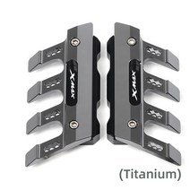 Yamaha X-MAX 125 250 300 400 오토바이 전방 포크 프로텍터 펜더 슬라이더 가드 액세서리 머드, 02 Titanium