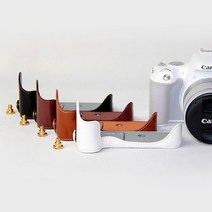 IFG 캐논 200D 200D2 속사케이스 가죽 하프케이스, 브라운