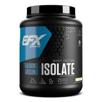 EFX 스포츠 트레이닝 Ground 분리 유청 단백질 울트라 클린 저탄수화물 파우더 락토스 프리 25g 22인분 스크림 바닐라 180518, Ice Cream Vanilla, 22 Servings (Pack of 1) -용량 및
