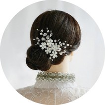너만의 데이빌 셀프웨딩 헤어코사지 헤어핀 한복 혼주 뒤꽂이 올림머리장식