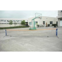 테니스 그물 랙 6m 배드민턴 접이식 야외 테니스네트 네트 그물망 휴대용 경기장, 4.1 M 랙의 완전한 세트