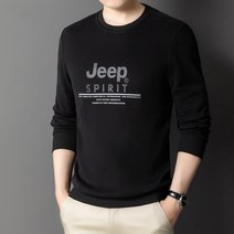 JEEP SPIRIT 가을 남성복 전문 매장 정품 긴소매/라운드 칼라/기모 강화 보온면 맨투맨