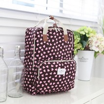 하트땡땡이 둥근사각 큰 캐주얼백팩 가벼운가방 여사원선물용 인스타가방