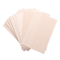 얇은 합판 나무 합판 판자 목재 10pcs 발사 시트 diy 집 선박 항공기 장난감 보트에 대 한 경량 판 모델 150mm 100mm 2mm, 없음