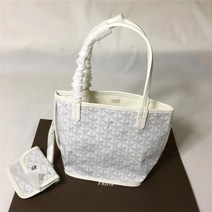 레트로 녹색/옐로우/다크회색 워터 Mini백 고아 양면 쇼핑백 개이빨 운반 남녀 암소 퍼핸, T01-화이트색