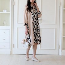 홀가먼트 칠부소매 울아이예뻐 휴양지 원피스