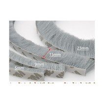 흡음재 방음 자재 부스 129463 자체 접착 씰링 방풍 브러시 스트립 1 미터 홈 도어 창 개스킷, 02 - 9x15 그레이