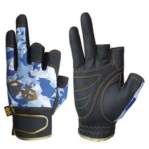 GB-F1009 밀리터리 글러브 춘추용 까모 GB낚시장갑 사계절낚시장갑, 스카이 L