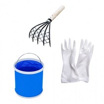 해루질 바지락 조개 체험 호미 물통 고무장갑 세트, 2-해루질체험-세트2