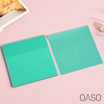 오아소 투명 방수 점착식 접착 메모지 컬러 포스트잇, 초록