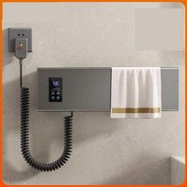 타월걸이 수건건조기 화장실 전기 살균 의류건조기, 실버 - 좌측콘센트