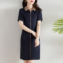 여름 패션 지퍼핏 편안한 반팔 원피스
