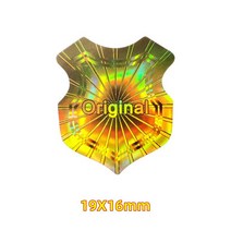 산리오 입체 스티커 100 홀로 위조 방지 보안 도장 로고 3D 골드 실버 라벨 200 개, [01] 200pcs