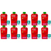 EllasKitchen 엘라스키친 딸기 사과 혼합 퓨레 파우치 4개월이상용 120g 10팩