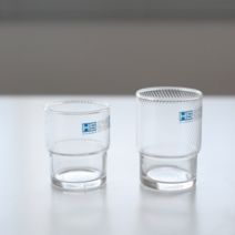도요사사키 데일리 스텍컵 카페물컵 (세로라인 오블리크라인 클리어라인 2sizes), 클리어라인 L