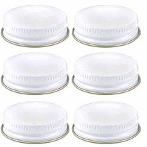 White Metal Growler Caps 38mm Fits Most 1/2 and 1 Gallon Jugs (6), 1
