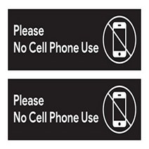 Please No Cell Phone Use Sticker Signs | Workplace Safety Signage for Cafe Counters Registers Vehi, 1, 기타