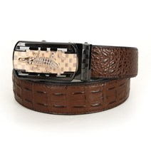 디꾸보 금장 악어 정장 자동버클 남성 가죽벨트SS067