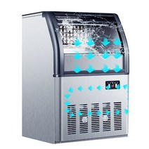 제빙기 아이스메이커 얼음제조 110V/220V 스퀘어 아이스 큐브 메이커 80KG 최대 자동 머신 스몰 바 커피 밀, 04 zb-250 220V_02 미국