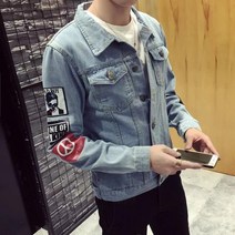 남자 빅사이즈 청자켓 5XL 데님 자켓 봄 여름 셔츠형 연청