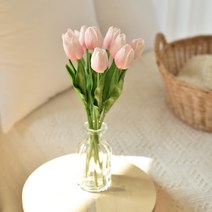 코코도르 튤립 조화 5P + 메리고병 (화병세트), 메리고병240ml, 01_튤립/연핑크X5