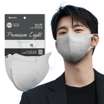 시노텍스 프리미엄라이트 완벽한 숨쉬기 편안함 마스크 대형, light라이트그레이, 대형(L) 50매