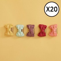 키밍 / D11 리본 빗살 애견 핀 20개, 단일