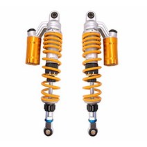 Hegeiis 340mm/13.4인치 리바운드 댐핑 범용 7mm 스프링 리어 서스펜션 에어 쇼크 업소버 MTB 오토바이 BWS 125 더트 바이크 Gokart 쿼드 ATV Nmax, 380mm/15