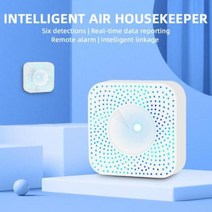 이산화탄소측정기 실내공기질관리법 Tuya Zigbee 스마트 에어 박스 품질 모니터 CO2 센서 온도 습도 측정기 VOC PM25 Kooldioxide Automation Alar, wifi+wifi
