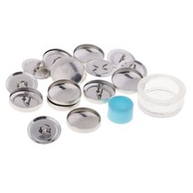 10pcs 금속 생크 버튼 백 커버 버튼 및 수제 조립 도구 키트, 2