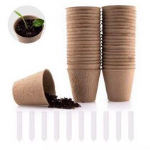 50pcs 6cm 정원 라운드 이탄 꽃 냄비 식물 묘목 스타터 컵 보육 허브 씨앗 트레이 심기 도구 원예 액세서리, [01] 50 pcs