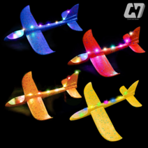[엑시언트모형] 쵸미앤세븐 스티로폼 글라이더 비행기 LED, 스티로폼 full led 글라이더 비행기