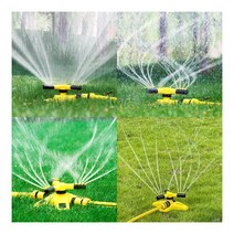 가드닝 360도 회전 스프링클러 G4 옐로우 고추밭물주기 자동급수장치