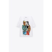 독일 자라 ZARA GIRL PRINT T-SHIRT 156166