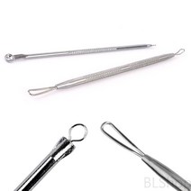 2차감염방지 뾰루지 여드름 코 피지 압출 제거기 짜기 면봉 스틱, 원형