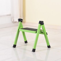 가정용 계단식 접이식사다리 1단 낮은 사다리 서점 편의점 옷가게 약국 미니 사다리, 그린  + 1개