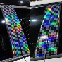 [AM] K9(구형) 레이저카본홀로그램 B필러 데칼스티커