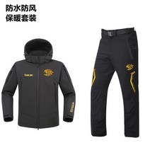 가을낚시복 22타입 SUNLINE SUNLINE겨울 후리스 보온 낚시옷 세트 바람막이 방수 통기, C04-D카드 저고리