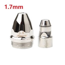 용접 노즐 세트 P-80 플라즈마 절단 소모품 커터 토치 팁 전극 금속 가공 액세서리, 04 1.7