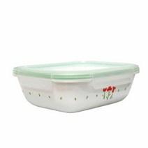 브랜드없음 코렐 반찬통 밀폐 용기 찬기 보관통 김치통 1000ml, 1개
