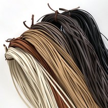 두꺼운 소프트 보테가끈 5mm 모아보기 복조리 조임끈 크로스백 가죽끈, 아이보리